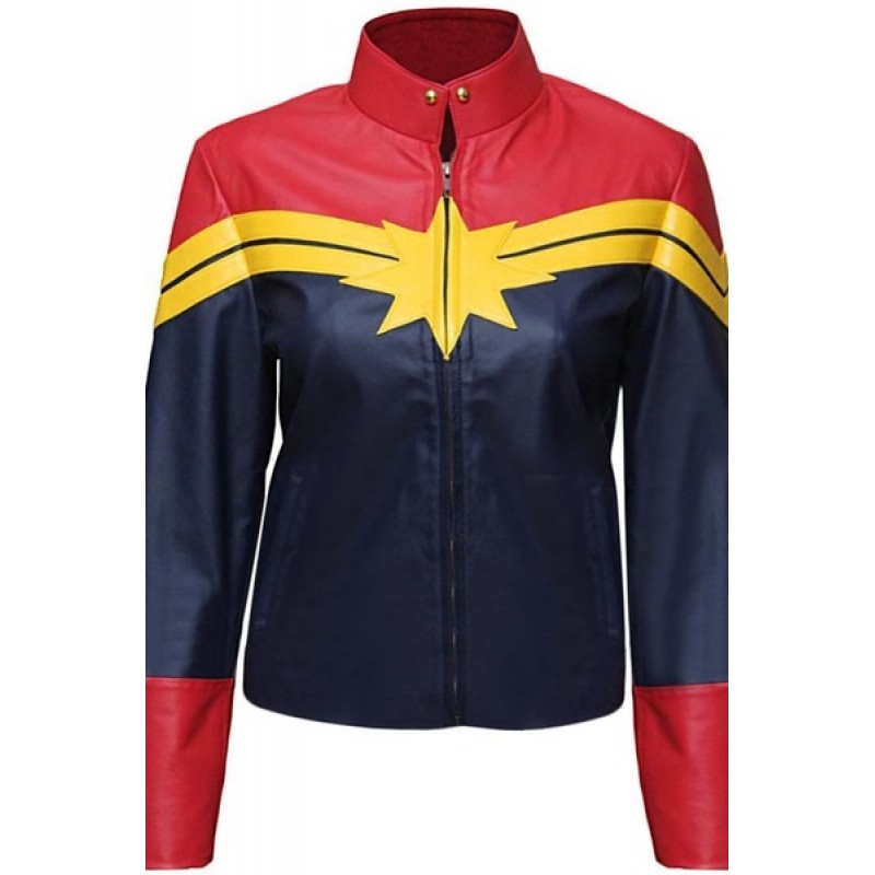 Captain Marvel Carol Danvers Leather Jacket for Womens